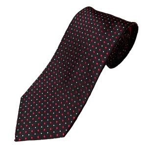 Chaps 100% Silk Geometric Checkered Dots Patterned Tie Formal Dressy
